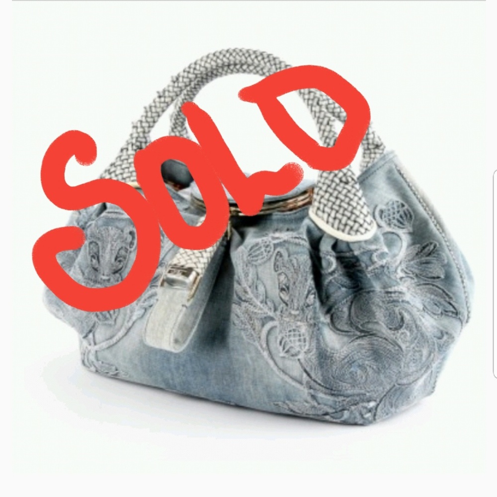Fendi Denim Spy Bag (Unused) with Crystals
